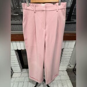 Nicole Miller Women Pants Slacks Pink Size 6 Wide Leg Stretch Work Party Office